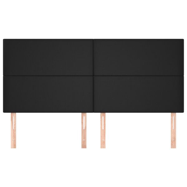 vidaXL Čelo postele čern&eacute; 160x5x118/128 cm uměl&aacute; kůže