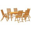 vidaXL 7d&iacute;ln&yacute; zahradn&iacute; j&iacute;deln&iacute; set 180x90x75 cm masivn&iacute; ak&aacute;ciov&eacute; dřevo