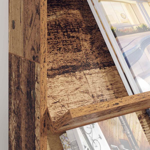 vidaXL Reg&aacute;l na časopisy Star&eacute; dřevo 70 x 41 x 126 cm kompozitn&iacute; dřevo