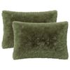 vidaXL Povlak na pol&scaron;t&aacute;ř 2 pcs HEERLEN Zelen&aacute; 50 x 70 cm PV fleece