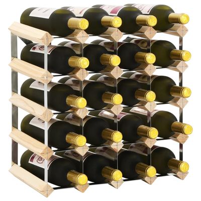 vidaXL Stojan na víno na 20 lahví masivní borové dřevo