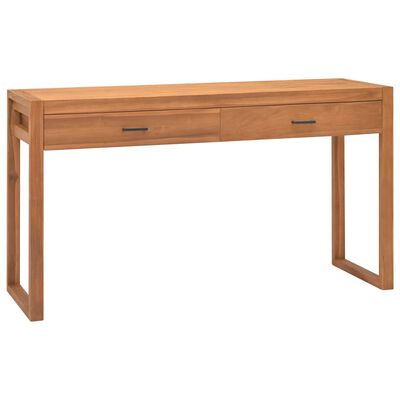 vidaXL Stůl se 2 zásuvkami 120 x 40 x 75 cm masivní teakové dřevo