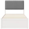 vidaXL R&aacute;m postele s čalouněn&yacute;m čelem s čelo Světle &scaron;ed&aacute; 90 x 190 cm
