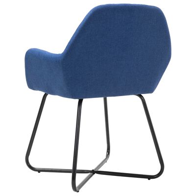 vidaXL Otočné jídelní židle 2 ks modré textil