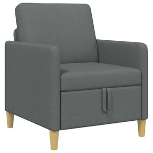vidaXL Sofa s &uacute;ložn&yacute;m prostorem Tmavě &scaron;ed&aacute; 72 x 78 x 87 cm Polyester