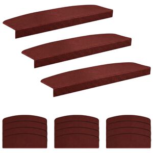 vidaXL N&aacute;&scaron;lapy na schody 15 ks 56 x 17 x 3 cm V&iacute;nov&aacute; Polyester