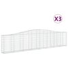 vidaXL Klenut&eacute; gabionov&eacute; ko&scaron;e 3 ks 400x30x80/100 cm pozinkovan&eacute; železo