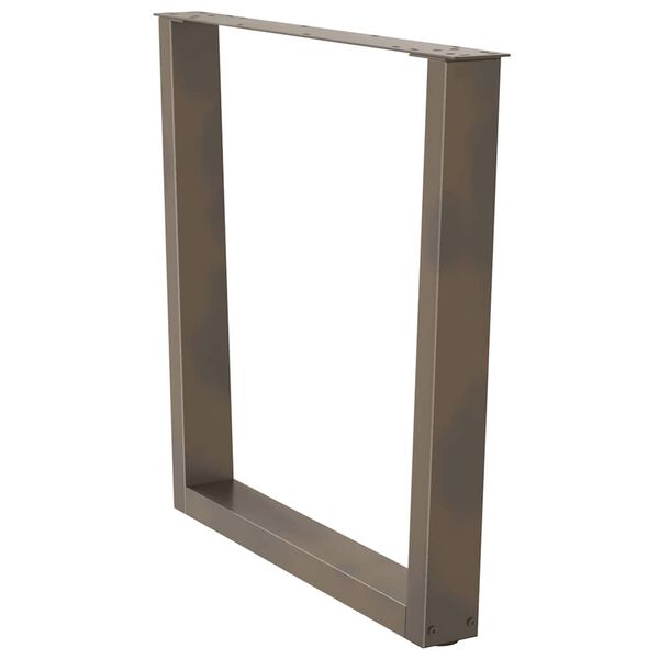 vidaXL Nohy k j&iacute;deln&iacute;mu stolu ve tvaru V, 3 ks, př&iacute;rodn&iacute; ocel, 90 x (72-73,3) cm, ocel