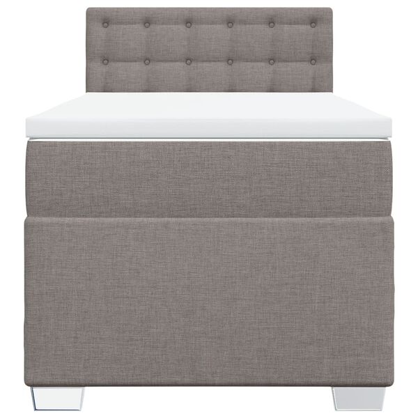 vidaXL Box spring postel s matrac&iacute; taupe 90x200 cm textil