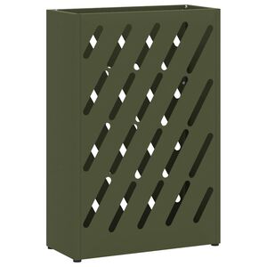 vidaXL Stojan na slunečn&iacute;ky Olivově zelen&aacute; 28 x 12 x 41 cm Ocel