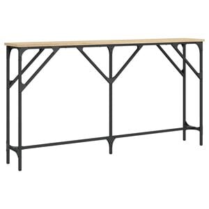 vidaXL Konzolov&yacute; stolek dub sonoma 140 x 23 x 75 cm kompozitn&iacute; dřevo
