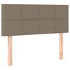 vidaXL Box spring postel s matrac&iacute; a LED taupe 90x190 cm textil