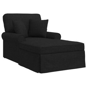 vidaXL Lounge chaise s vol&aacute;nem Čern&aacute; 91 x 157 x 91 cm textil
