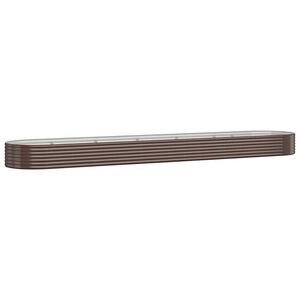 vidaXL Vyv&yacute;&scaron;en&yacute; z&aacute;hon pozinkovan&aacute; ocel 507x100x36 cm hněd&yacute;