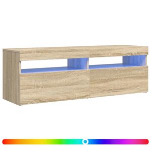 vidaXL TV skř&iacute;ňka s LED osvětlen&iacute;m dub sonoma 120 x 35 x 40 cm