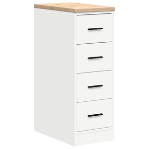 vidaXL Gar&aacute;žov&aacute; skř&iacute;ň b&iacute;l&aacute; 30x51x85 cm Borovicov&yacute; masiv