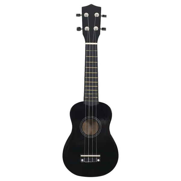 vidaXL Set soprano ukulele s obalem pro děti čern&eacute; 23"