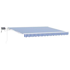 vidaXL Stahovac&iacute; mark&yacute;za Modr&aacute; a b&iacute;l&aacute; 350 x 250 cm Polyester a hlin&iacute;k