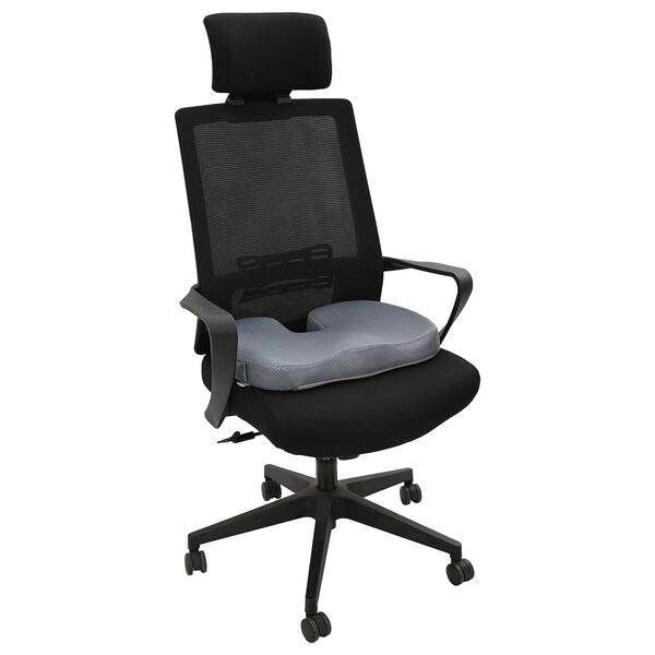 vidaXL Pol&scaron;t&aacute;ř na sed&aacute;k Pevn&aacute; barva &Scaron;ed&yacute; 47 x 37 x 8 cm Paměťov&aacute; pěna