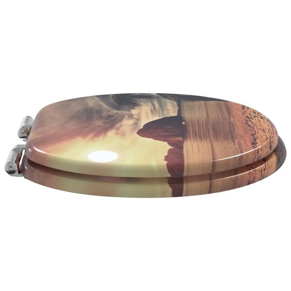 vidaXL Toaletn&iacute; prkno 2 pcs Oranžov&aacute; 44 x 38 cm MDF deska