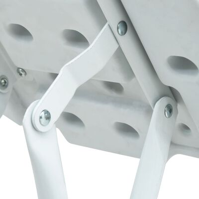 vidaXL Skládací zahradní stoličky 4 ks bílé HDPE ratanový vzhled