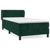 vidaXL Box spring postel s matrac&iacute; tmavě zelen&aacute; 100x200 cm samet