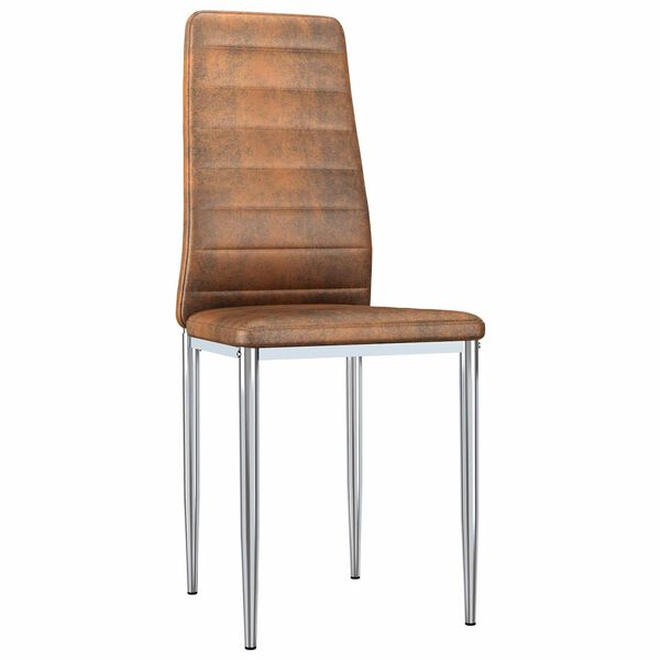 vidaXL J&iacute;deln&iacute; židle 2 pcs Hněd&aacute; 41.5 x 48 x 99 cm