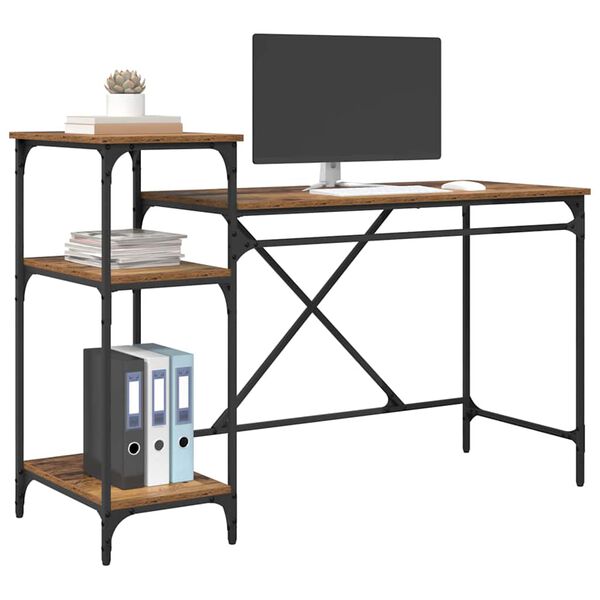 vidaXL Stůl Star&eacute; dřevo 135 x 50 x 90 cm kompozitn&iacute; dřevo