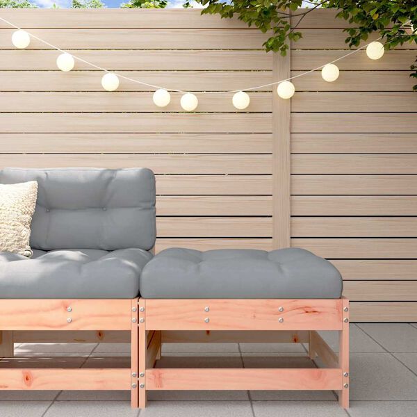 vidaXL Zahradní podnožka s poduškou masivní dřevo douglasky