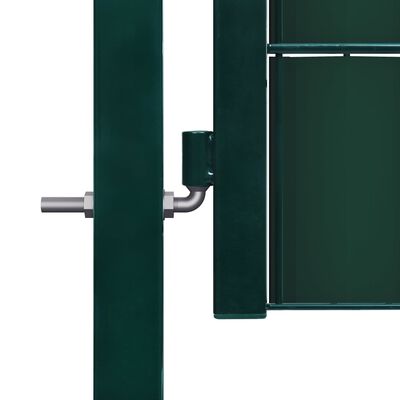 vidaXL Plotová branka PVC a ocel 100 x 124 cm zelená