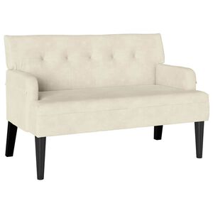 vidaXL Chesterfield lavice Kr&eacute;mov&aacute; 112 x 65,5 x 75 cm samet