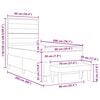 vidaXL Postel s boxspringem s matrac&iacute; s čelo Čern&aacute; 90 x 190 cm textil