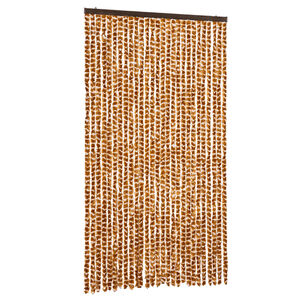 vidaXL Z&aacute;věs proti hmyzu okrov&yacute; a b&iacute;l&yacute; 118 x 220 cm žinylka