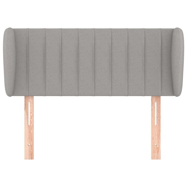 vidaXL Čelo postele typu u&scaron;&aacute;k světle &scaron;ed&eacute; 83x23x78/88 cm textil