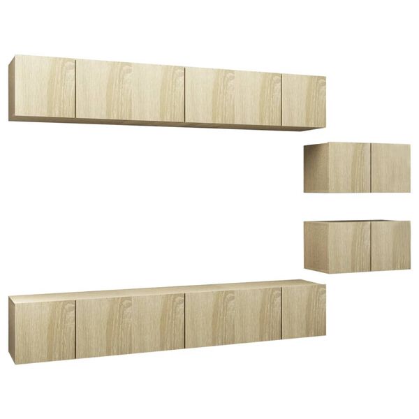 vidaXL TV skř&iacute;ňky 8 ks dub sonoma kompozitn&iacute; dřevo