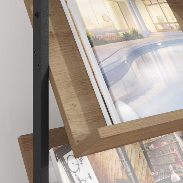 vidaXL Reg&aacute;l na časopisy s polic&iacute; Artisanov&yacute; dub 68 x 40 x 123.5 cm