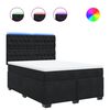 vidaXL Box spring postel s matrac&iacute; čern&aacute; 140x200 cm samet