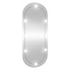 vidaXL N&aacute;stěnn&eacute; zrcadlo s LED osvětlen&iacute;m 45 x 100 cm sklo ov&aacute;ln&eacute;