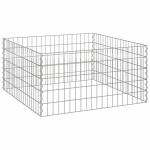 vidaXL Čtvercov&yacute; kompost&eacute;r 100 x 100 x 50 cm Železo