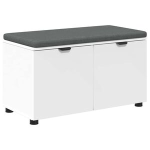 vidaXL Chodbičkov&aacute; lavice s pol&scaron;t&aacute;řem s polic&iacute; B&iacute;l&yacute; 80 x 38 x 46 cm