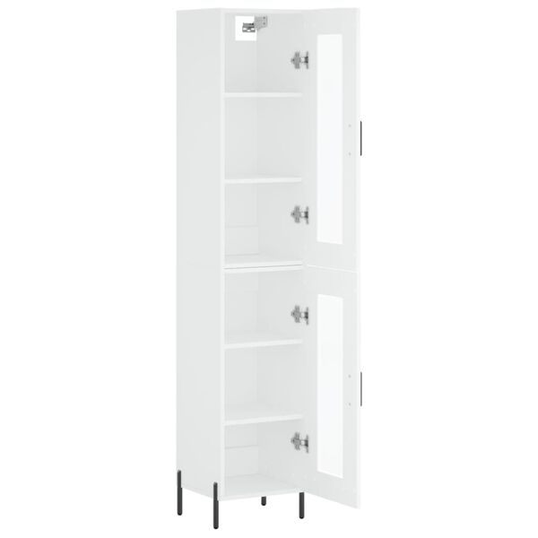 vidaXL Skř&iacute;ň highboard b&iacute;l&aacute; 34,5 x 34 x 180 cm kompozitn&iacute; dřevo
