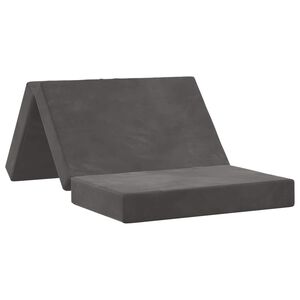 vidaXL Skl&aacute;dac&iacute; pohovka postel 100 x 67 x 45 cm Tmavě &scaron;ed&aacute;