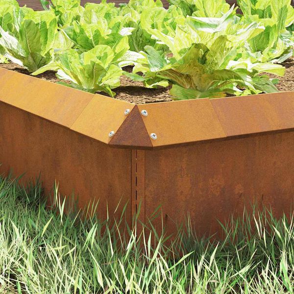 vidaXL Plaňka na &scaron;neky Rezav&aacute; 13,5 x 13,5 x 25 cm