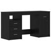 vidaXL Stůl s polic&iacute; 2 pcs Čern&yacute; dub 140 x 50 x 76 cm kompozitn&iacute; dřevo