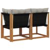 vidaXL Venkovn&iacute; prostředn&iacute; a rohov&aacute; pohovka s pol&scaron;t&aacute;řem 2 Kus Př&iacute;rodn&iacute;