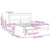 vidaXL R&aacute;m postele se z&aacute;suvkou s čelo s &uacute;loži&scaron;těm kompozitn&iacute; dřevo
