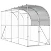 vidaXL Kurn&iacute;k proti zdi Stř&iacute;brn&aacute; 400 x 100 x 215 cm Pozinkovan&aacute; ocel