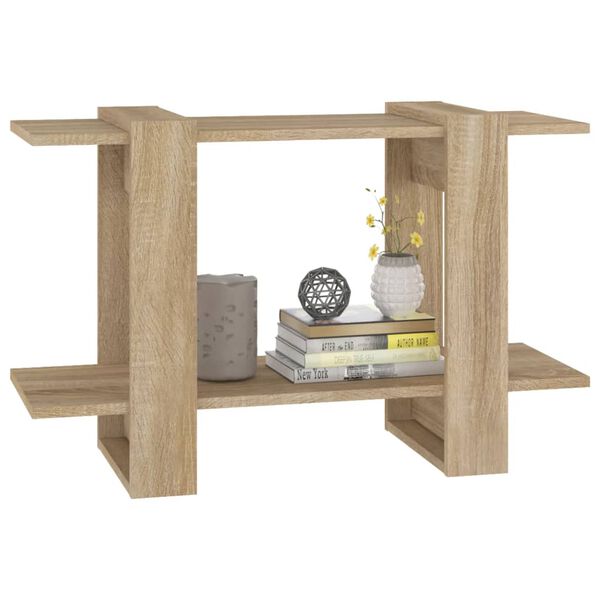 vidaXL Knihovna / dělicí stěna dub sonoma 80 x 30 x 51 cm