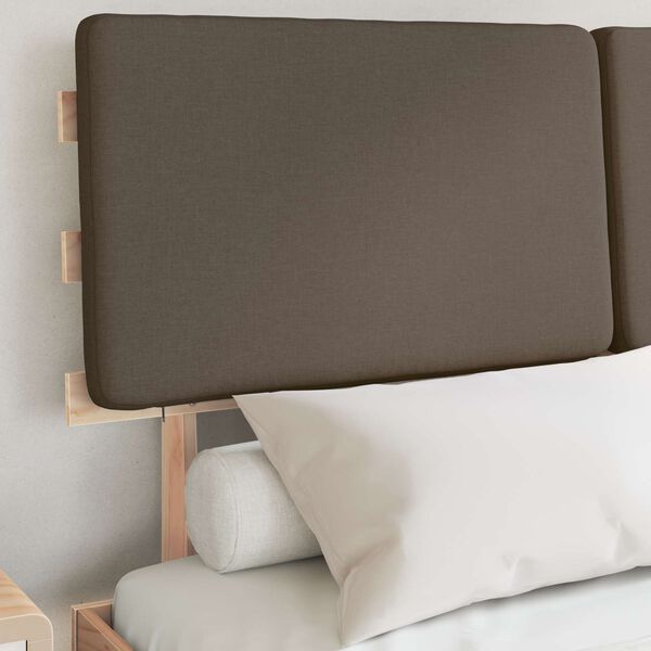 vidaXL R&aacute;m postele s čalouněn&yacute;m čelem s čelo Taupe 120 x 190 cm