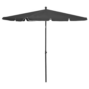 vidaXL Zahradn&iacute; slunečn&iacute;k s tyč&iacute; 240 x 140 cm antracitov&yacute;